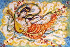 Apsara. Acrylics