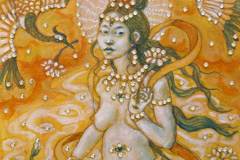 White-Tara. Acrylics Mixed Media