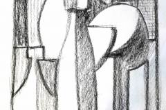 Robert Kitson Black and white  Cubist still life