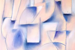 Robert Kitson-Pink and Blue Abstract
