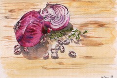 Sally Pope-Onions, Pen and wash