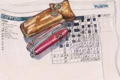 Sally Pope-Crossword, Pen and wash