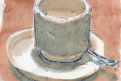 Cup-of-tea. Watercolour