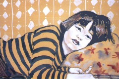 Girl-with-red-hair.. Watercolours