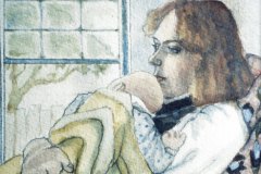 Woman-with-baby, Watercolours