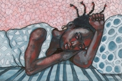 sleeping-black-girl. Watercolours