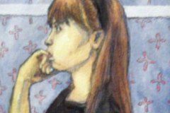 standing-girl. Watercolours